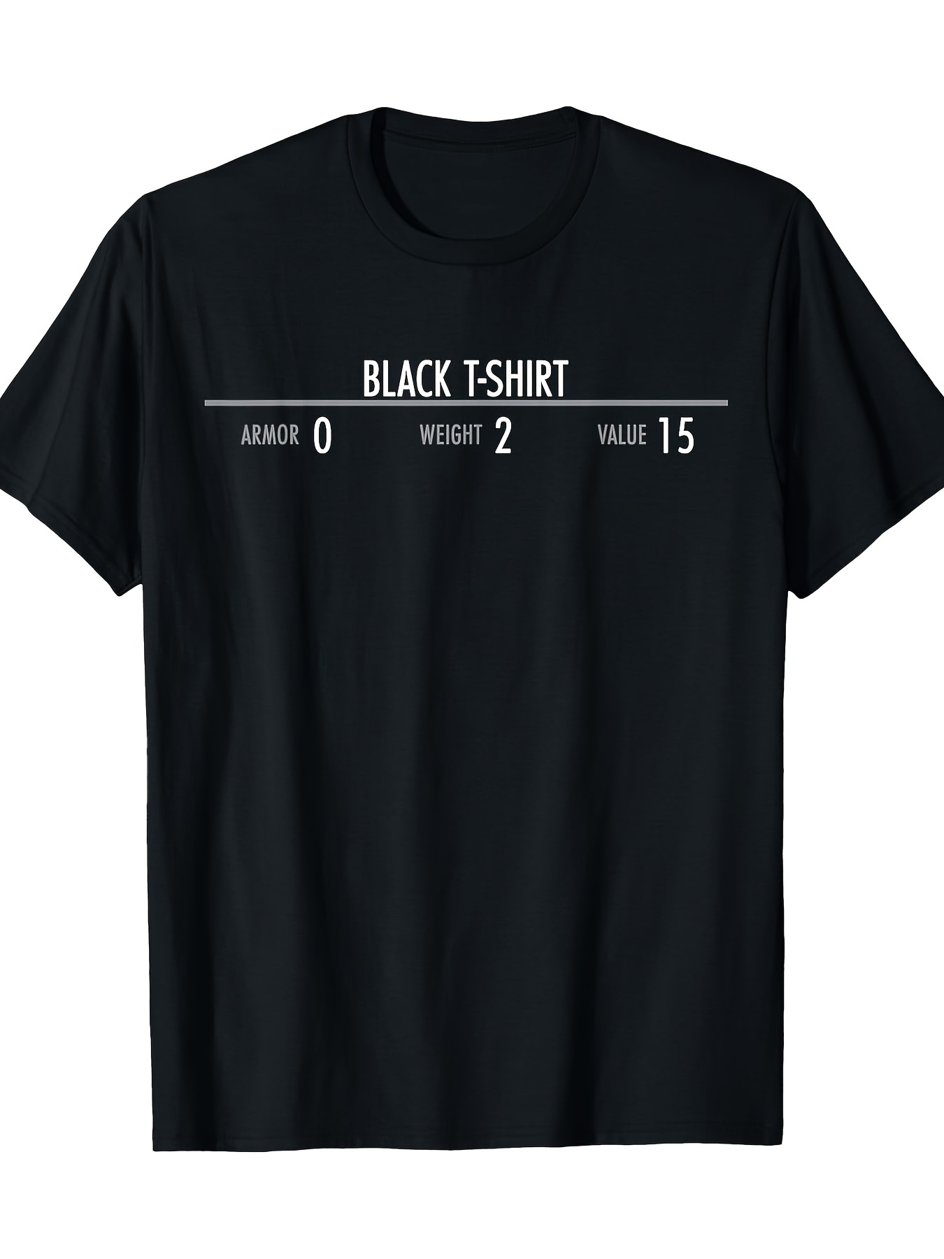 Esports Gaming Shirts - Skyrim Armor Stats Graphic Tee Divertente